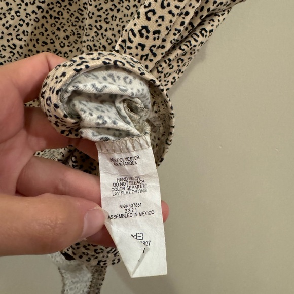 Gaze Leopard Tan One Piece Bodysuit Tank Top - Picture 8 of 8